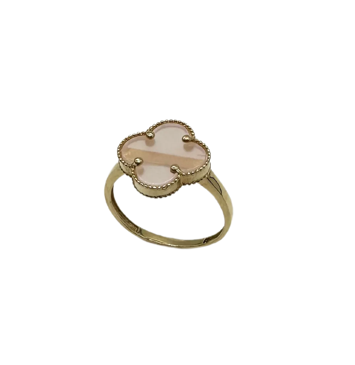 Pink Mother of Pearl Clover Ring