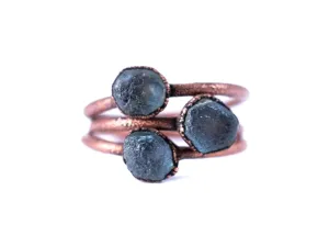 Raw sapphire ring | Blue sapphire ring