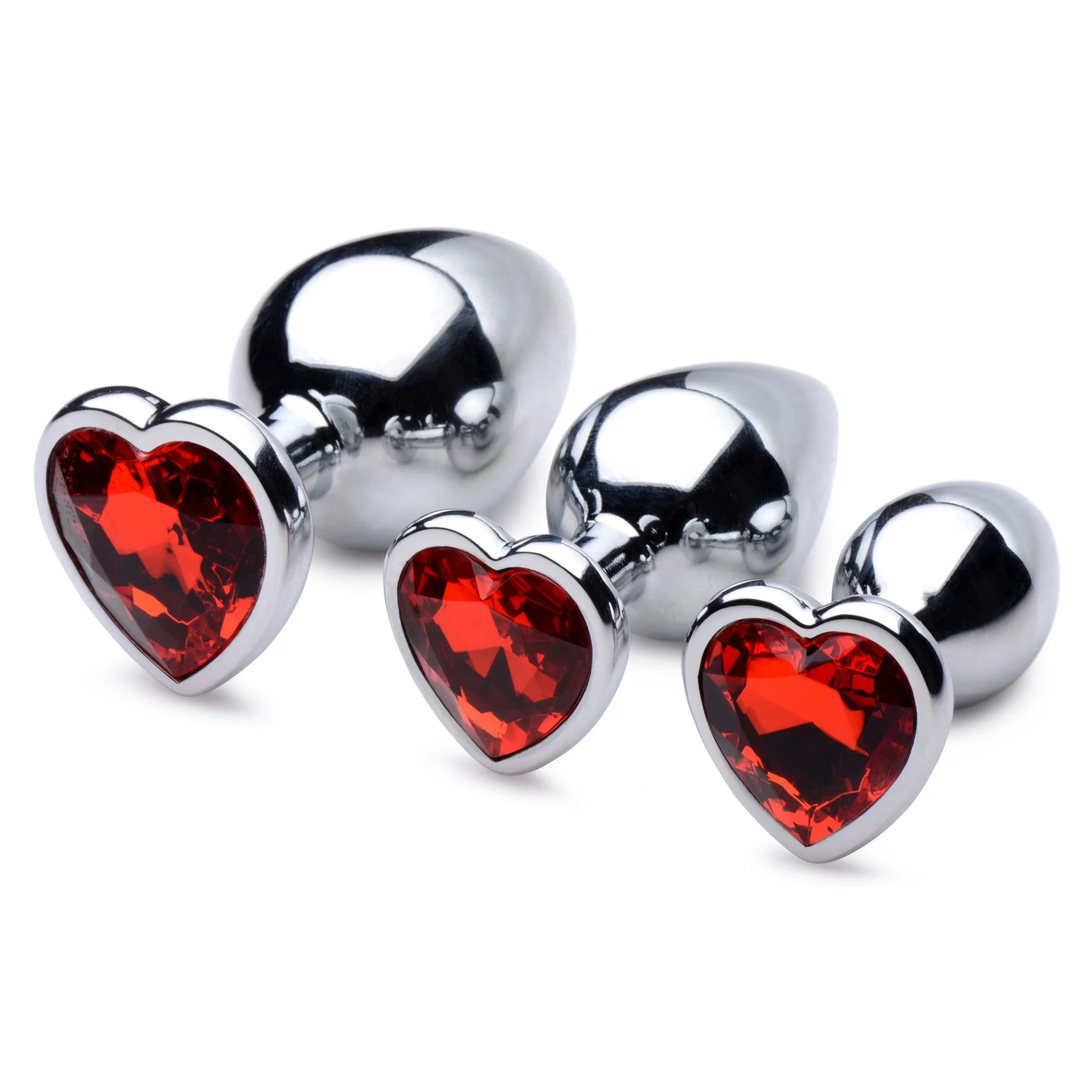 Red Heart Gem Anal Plug Set