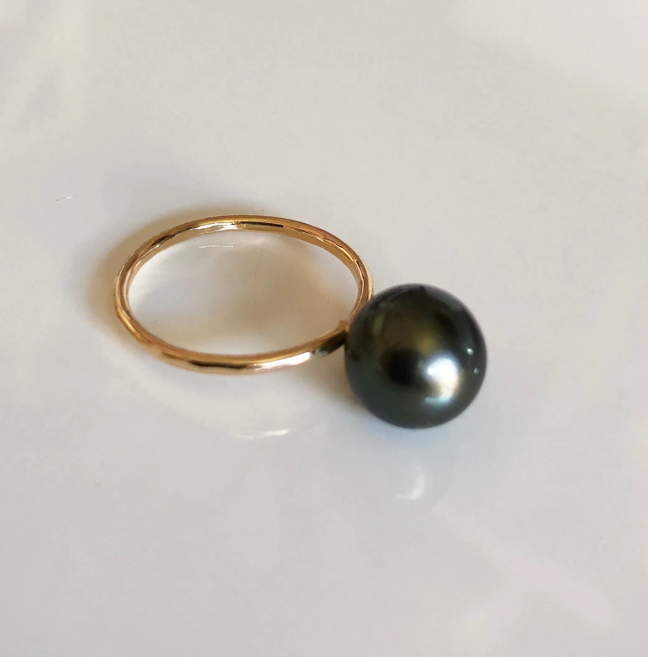 Ring ELVANI - tahitian pearl (R174)