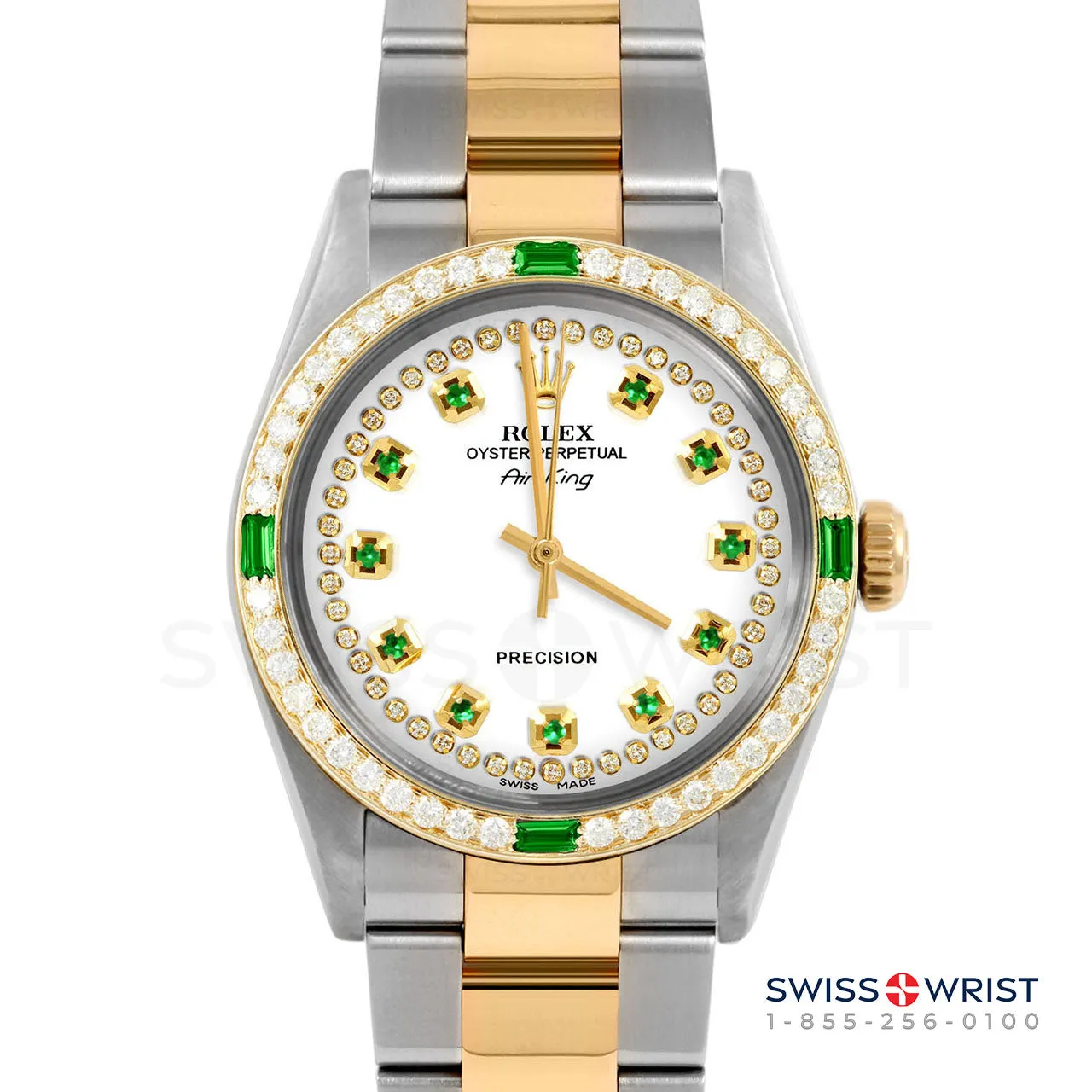 Rolex Air King 34mm | 5500-TT-WHT-STRE-4EMD-OYS