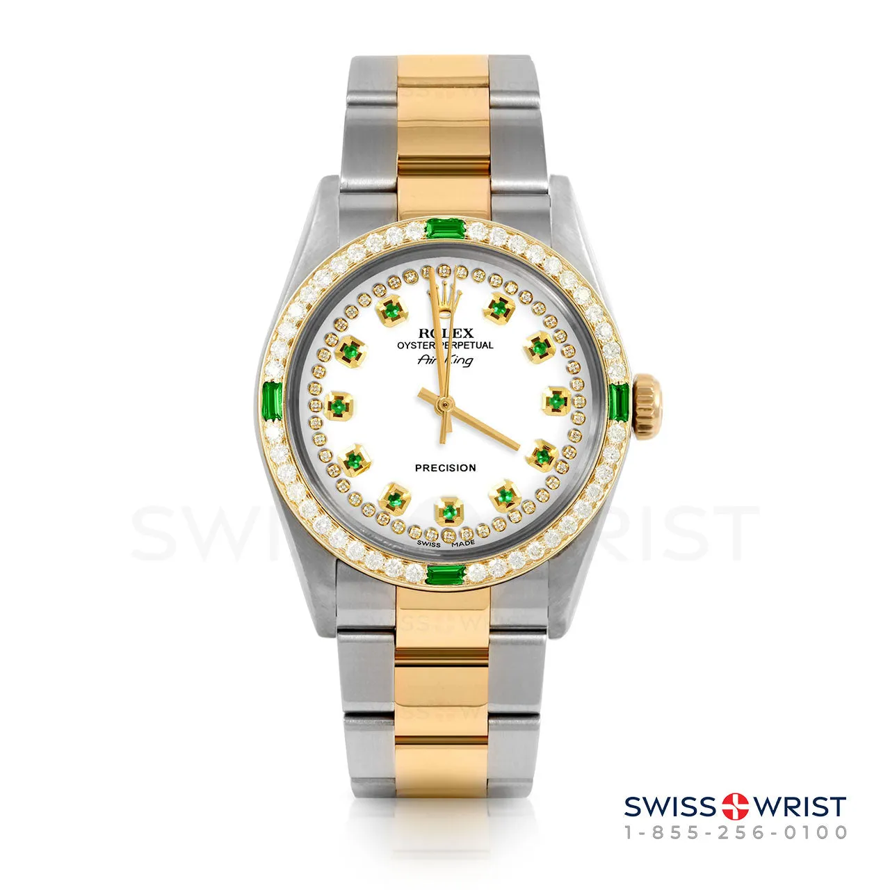 Rolex Air King 34mm | 5500-TT-WHT-STRE-4EMD-OYS