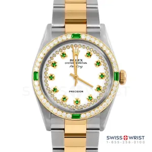 Rolex Air King 34mm | 5500-TT-WHT-STRE-4EMD-OYS