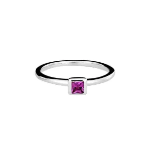 Square Tourmaline & Silver Ring