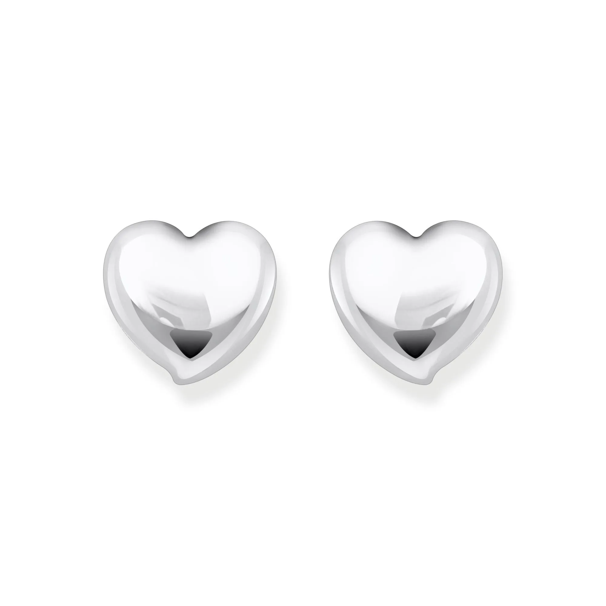 Sterling Silver Bold Elegance Heart Shaped Earrings H2302-001-21