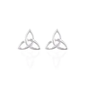 Sterling Silver Trinity Simple Stud Earrings