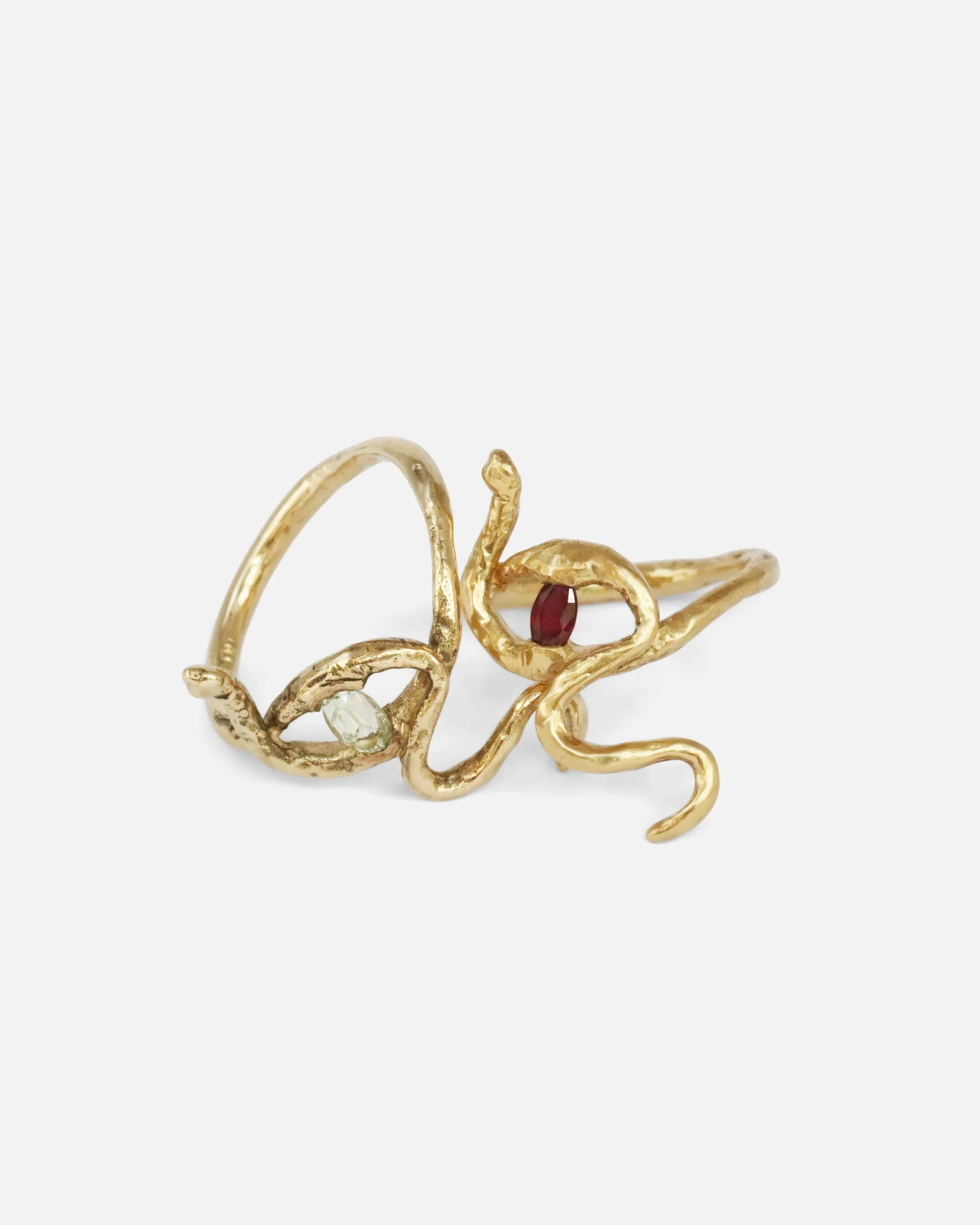 Sundrop Snake Ring / Marquise Ruby