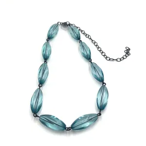 Teal Twisted Waters Amelia Necklace