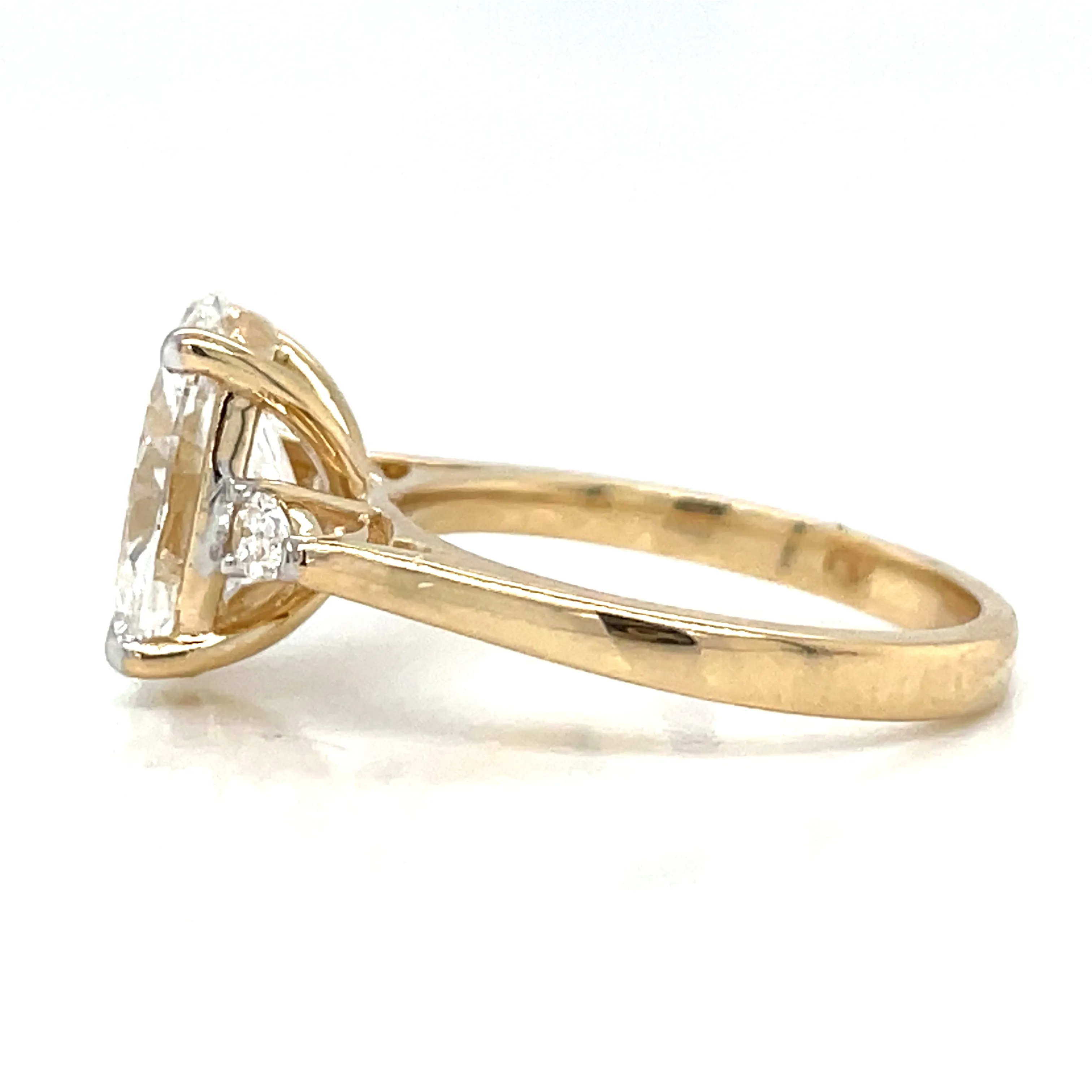 Tilly - 14ct Yellow Gold 2.68ct Laboratory Oval Three Stone Engagement Ring