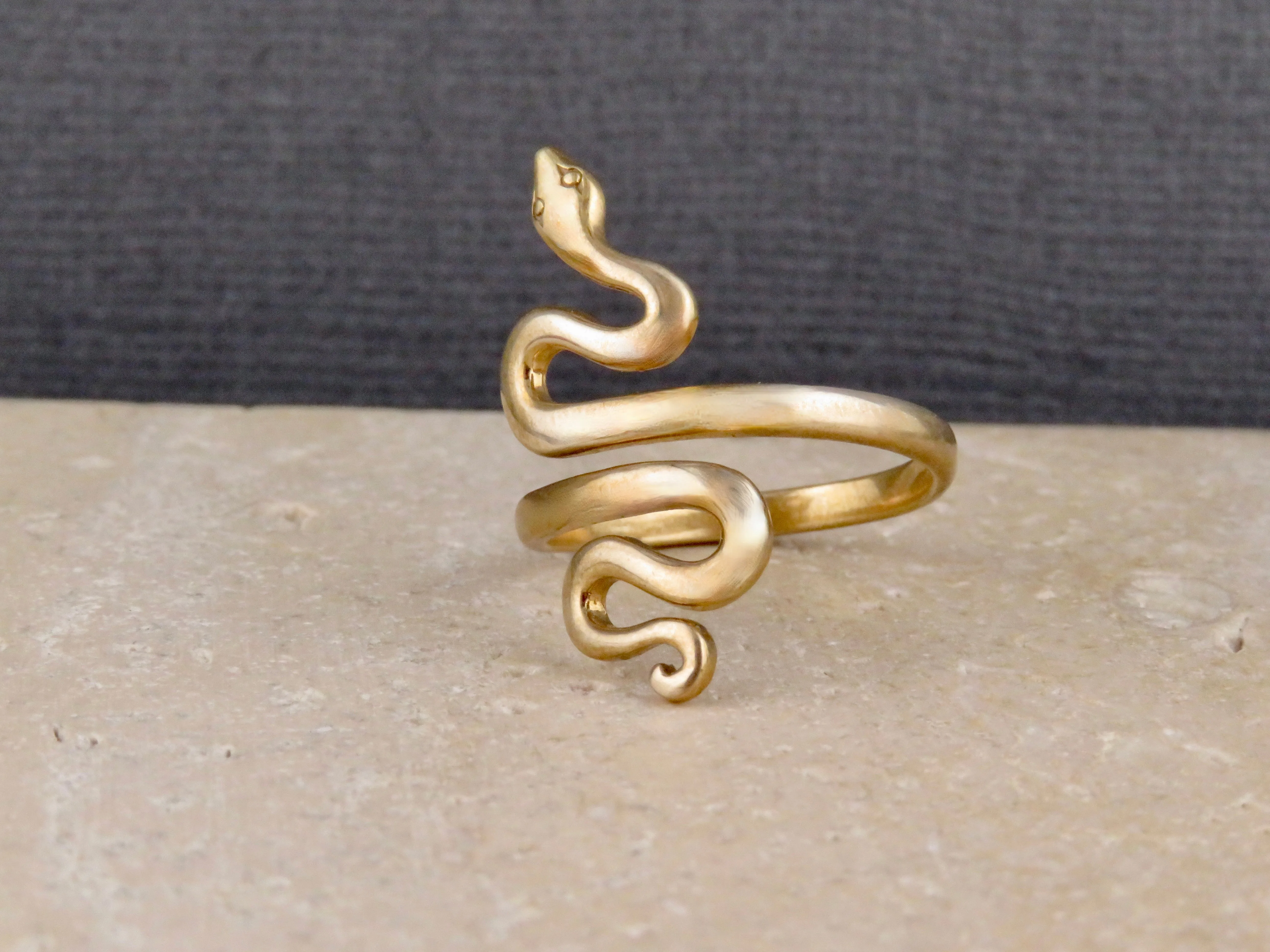 Twisty Snake Ring - Gold Bronze