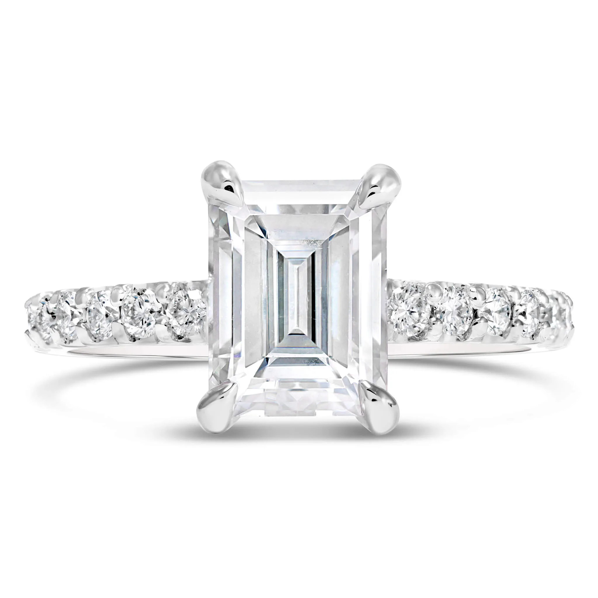 Vanessa | Emerald Moissanite Engagement Ring