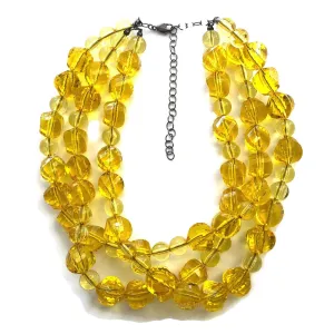 Yellow Faceted Morgan Necklace